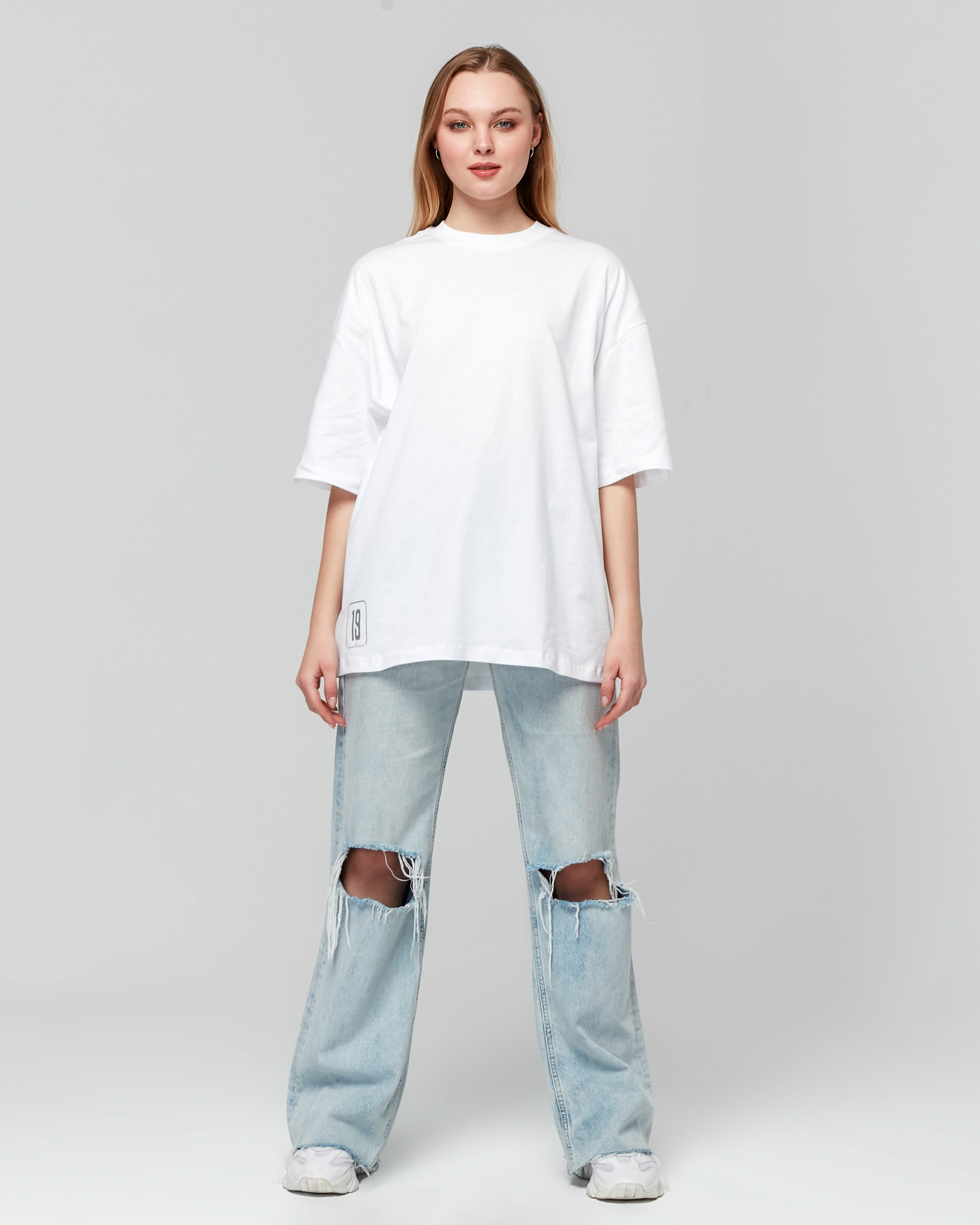 Basic Oversize T-Shirt - Beyaz