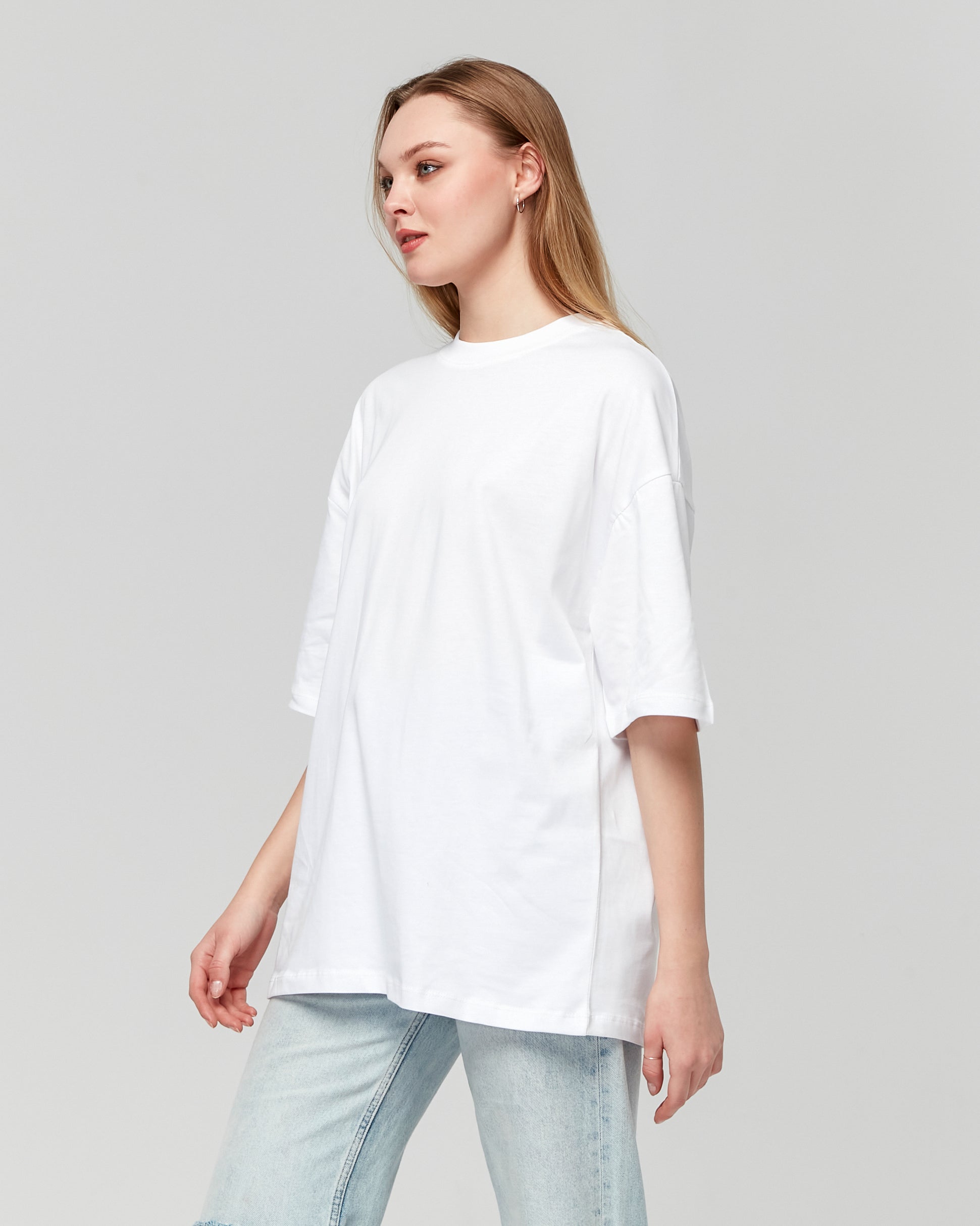 Basic Oversize T-Shirt - Beyaz