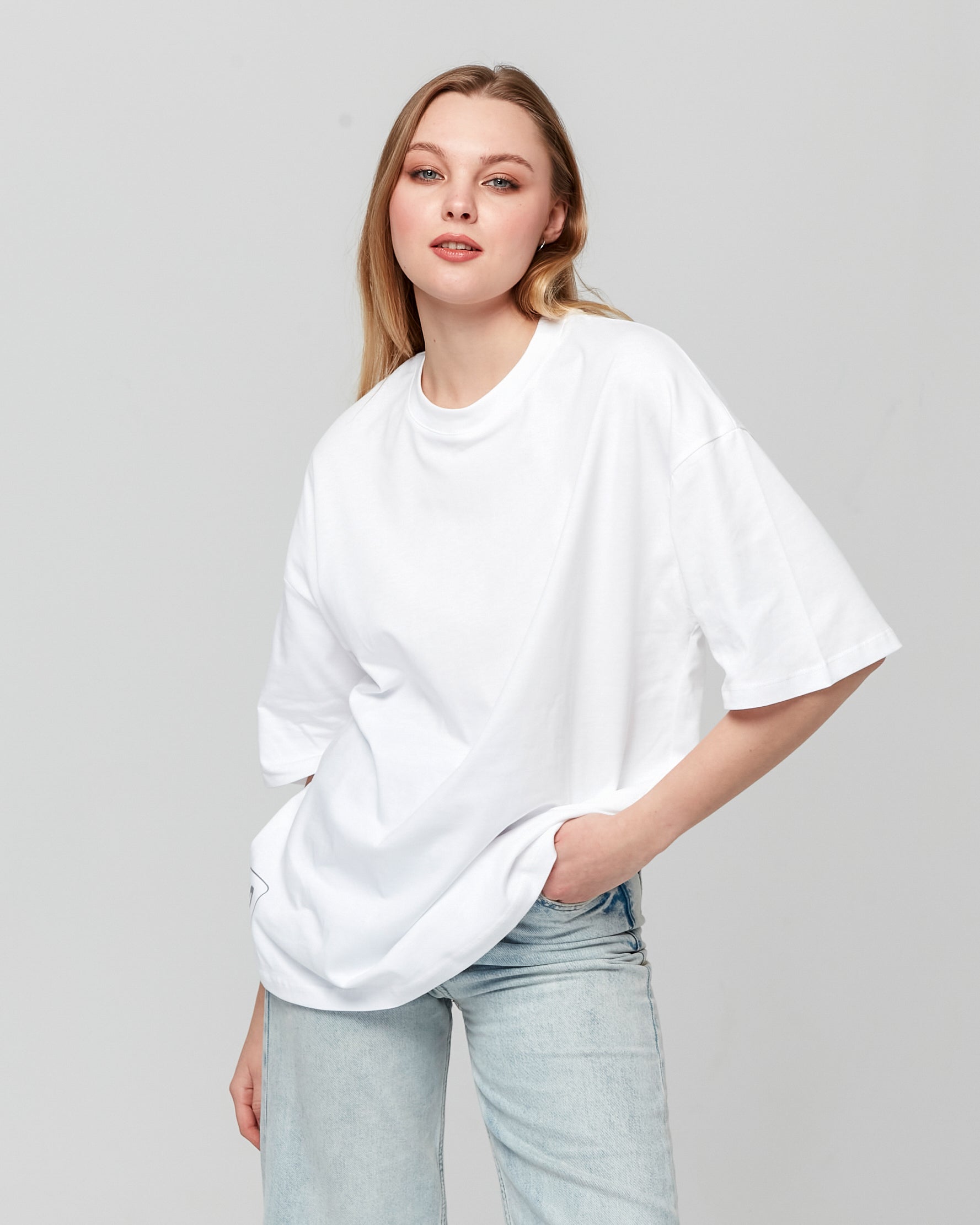 Basic Oversize T-Shirt - Beyaz