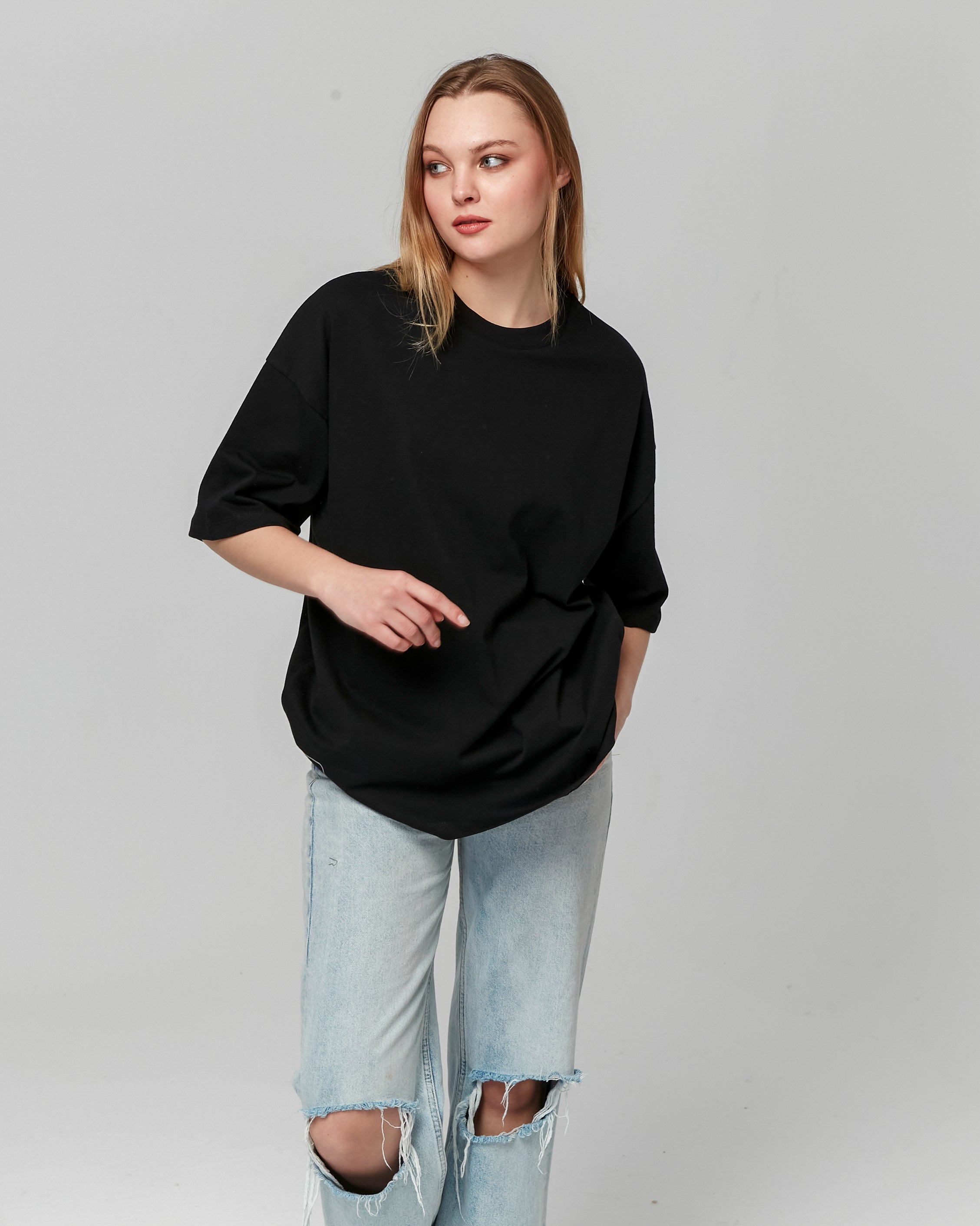 Basic Oversize T-Shirt - Siyah