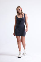 Askılı Korse Detaylı Mini Elbise