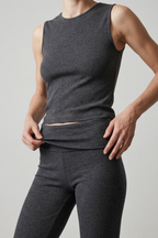 Katlanabilir Bel Ribana Flare Pantolon