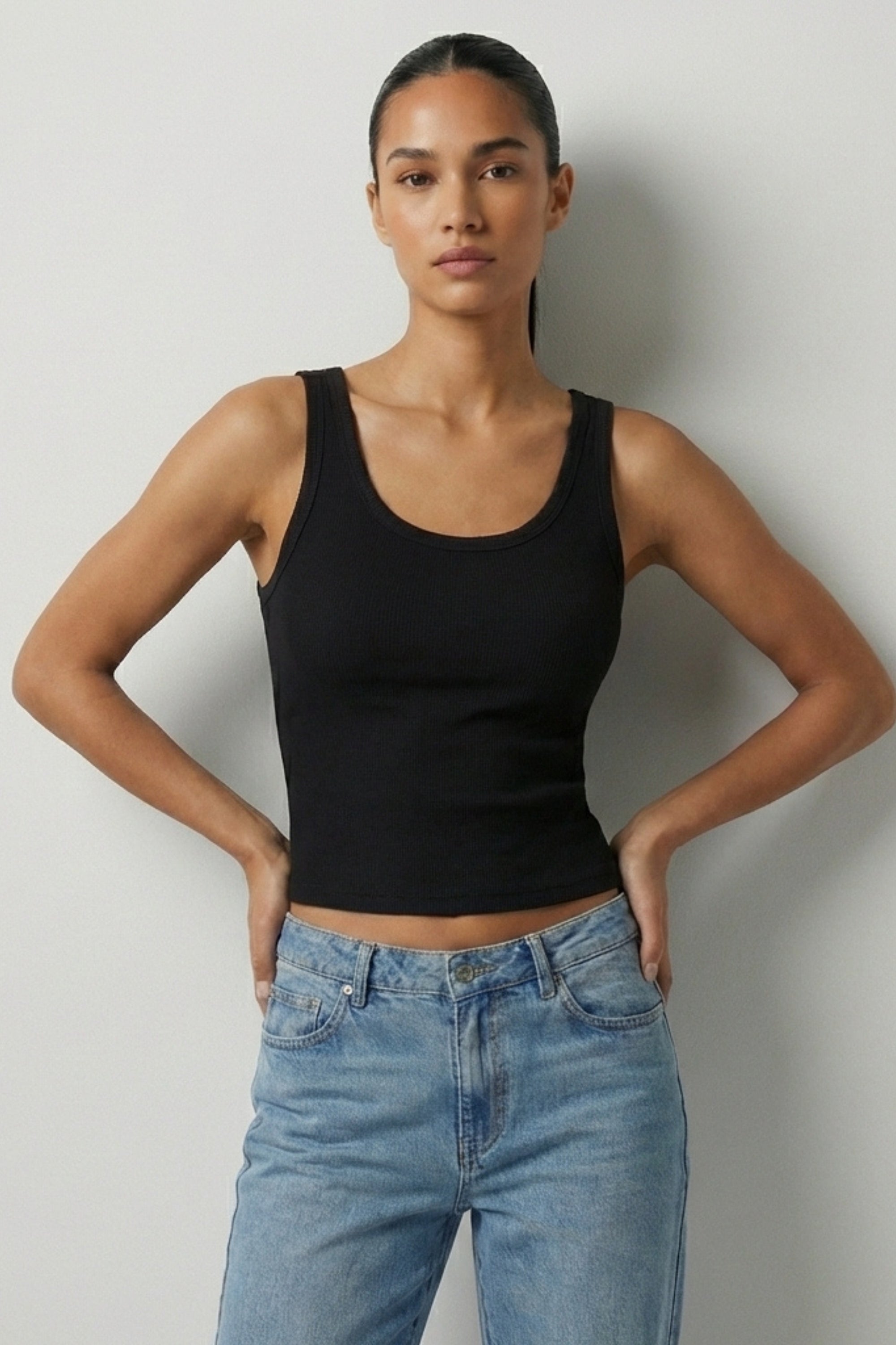 Kalın Askılı Atlet - Siyah