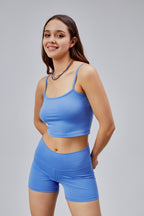Askılı Crop Top & Mini Şort Takım