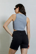 Halter Yaka Kaşkorse Crop Atlet