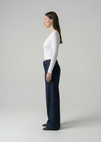 Düşük Bel Palazzo Denim Pantolon