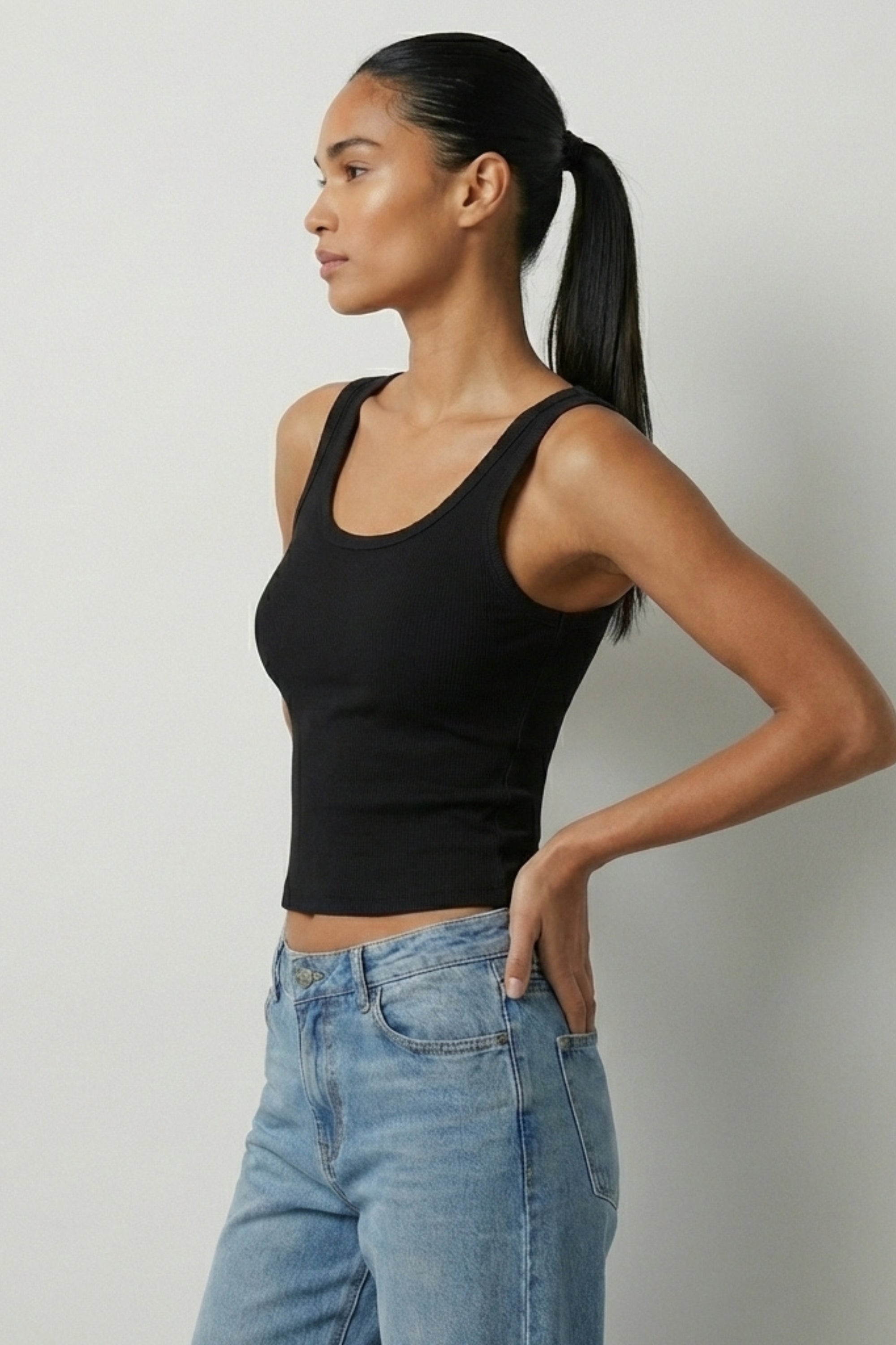 Kalın Askılı Atlet - Siyah