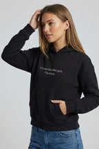 I'm Worse Şardonlu (İçi Polarlı) Kapüşonlu Sweatshirt