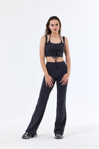 Askılı Büstiyer & Geniş Paça Pantolon Takım