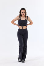 Askılı Büstiyer & Geniş Paça Pantolon Takım