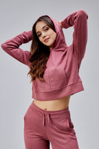 Dikiş Detaylı Cepli Crop Sweatshirt - Sweatshirt & Hoodie - Nineteen Brand