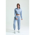 Fermuarlı Crop Sweatshirt - Gri - Sweatshirt & Hoodie - Nineteen Brand