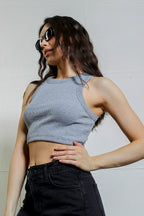 Halter Yaka Kaşkorse Crop Atlet - Nineteen Brand