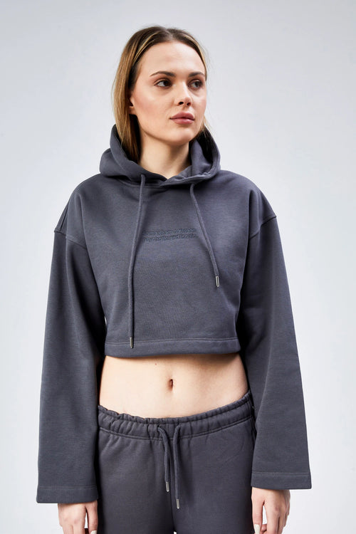 Oversize Crop Sweatshirt & Geniş Paça Eşofman Altı Takım