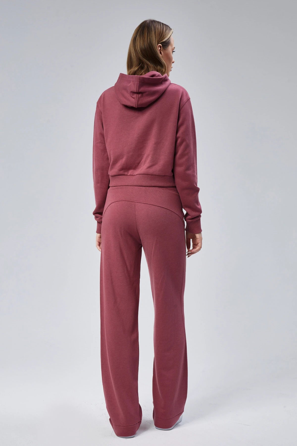 Cepli Crop Sweatshirt & Eşofman Altı Takım