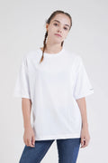 Balık Desen Baskılı Oversize T-Shirt - Beyaz