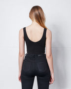 Sırt Dekolteli Kalın Askılı Crop Atlet