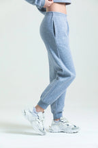 İçi Polarlı Crop Sweatshirt & Jogger Eşofman Altı Takım - Gri