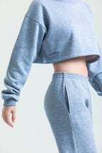 İçi Polarlı Crop Sweatshirt