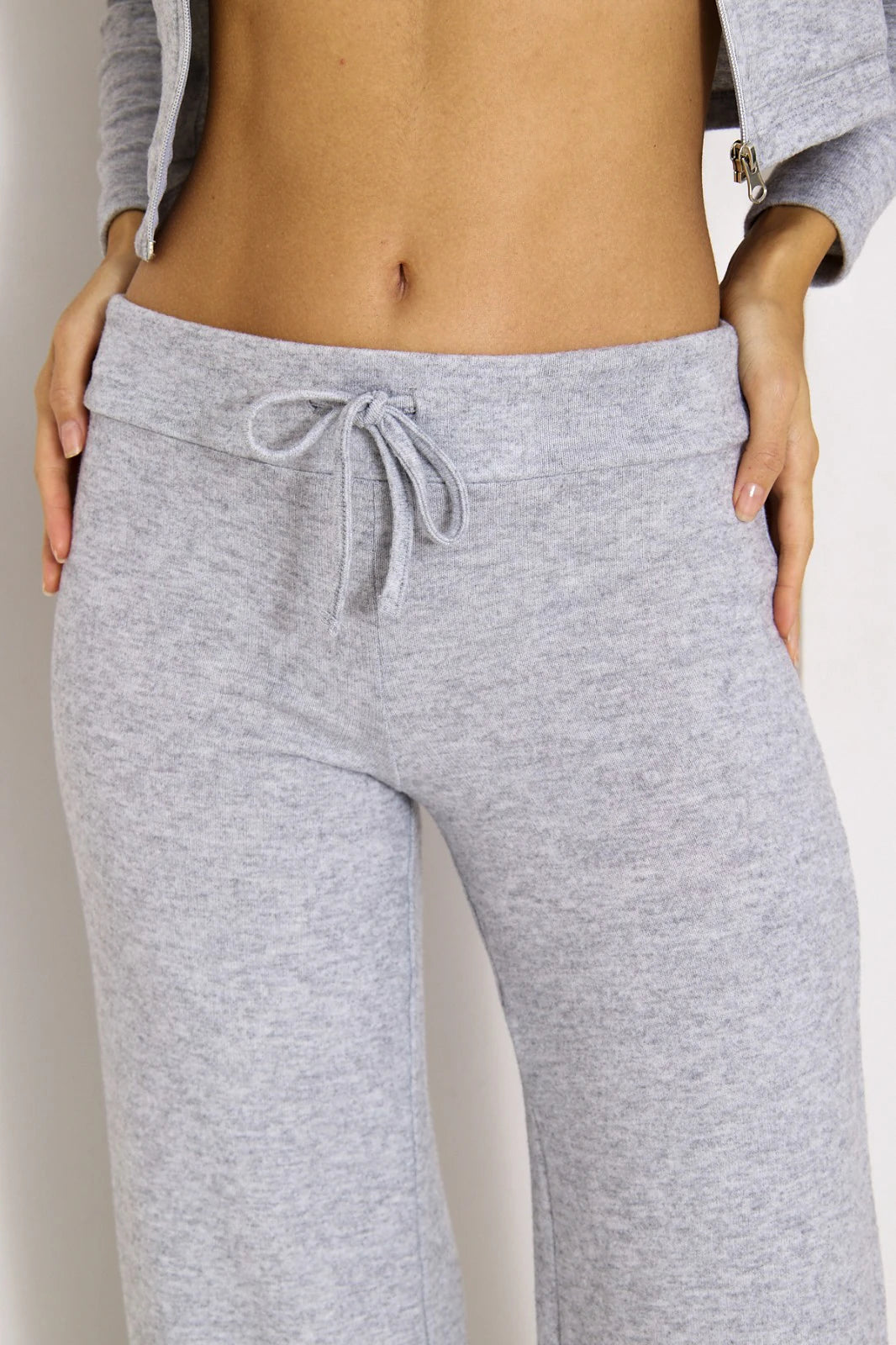 Plazzo Geniş Paça Pantolon - Gri