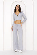 Plazzo Geniş Paça Pantolon - Gri - Nineteen Brand
