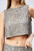 Pul Payet İşlemeli Tül Crop Bluz - Nineteen Brand